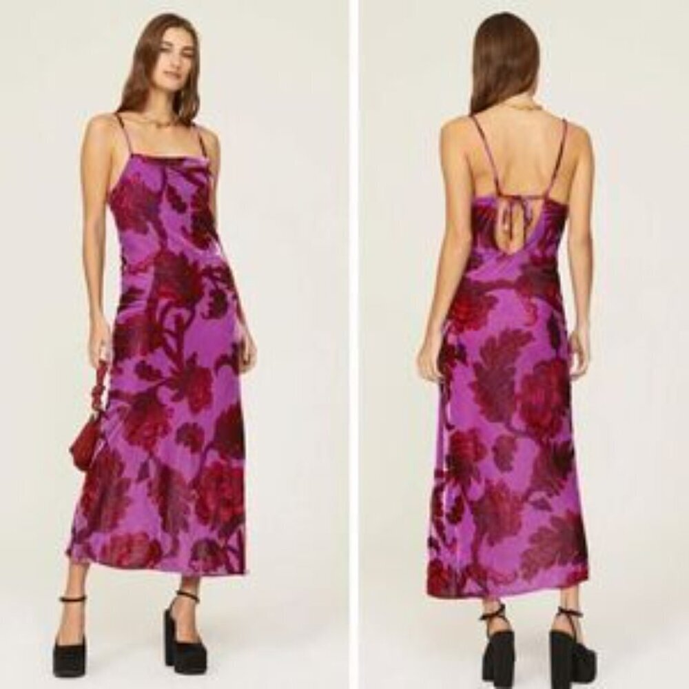 Rhode Jemima Velvet Slip Dress Size 0